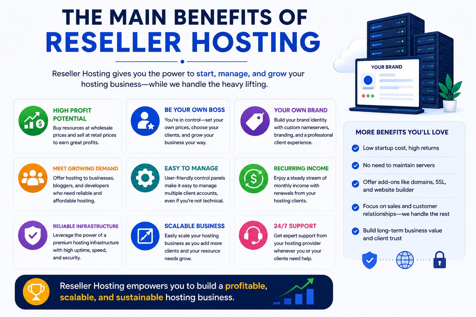 The Main Benefits of Reseller Hosting