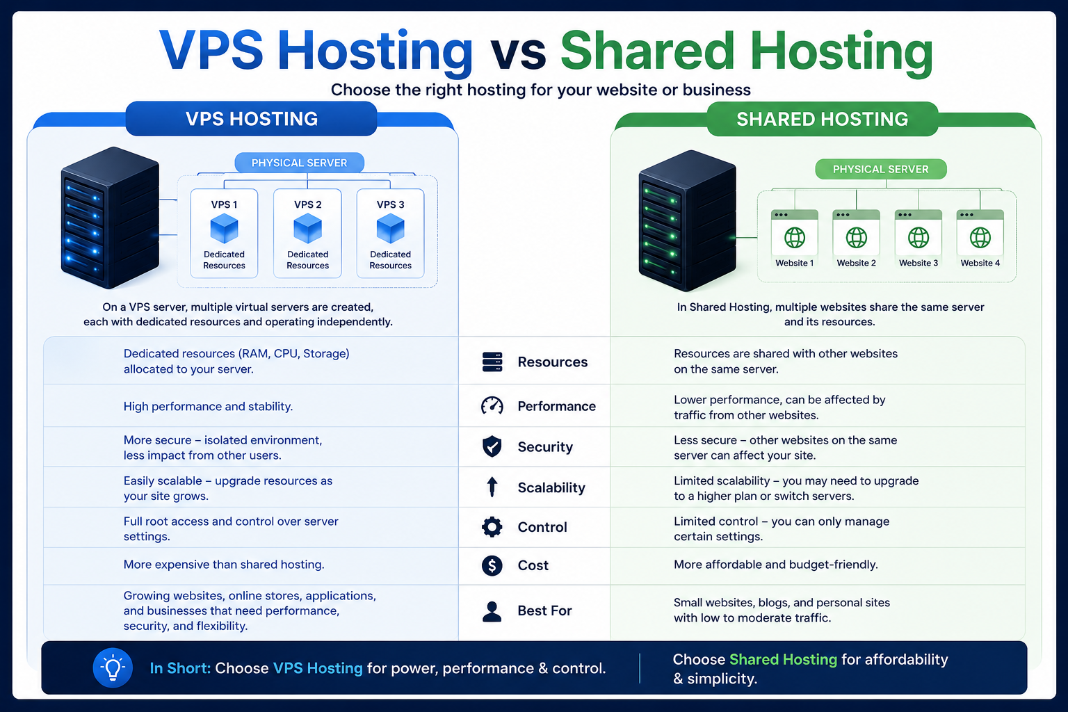 VPS Hosting vs Shared Hosting UAE