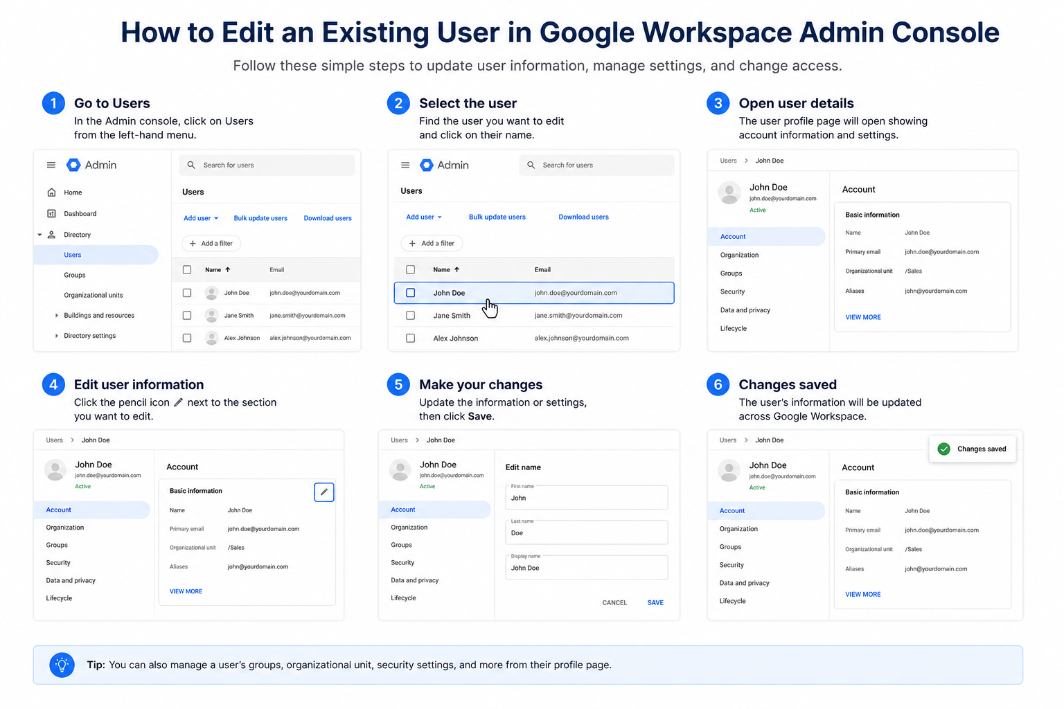 How to Edit an Existing User