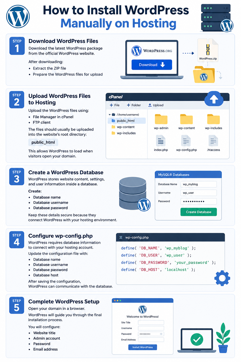 How to Install WordPress Manually on Hosting