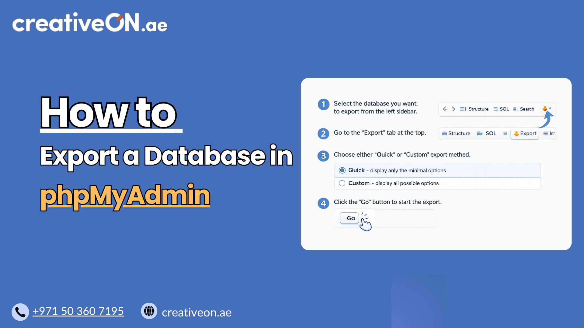 How to Export a Database in phpMyAdmin